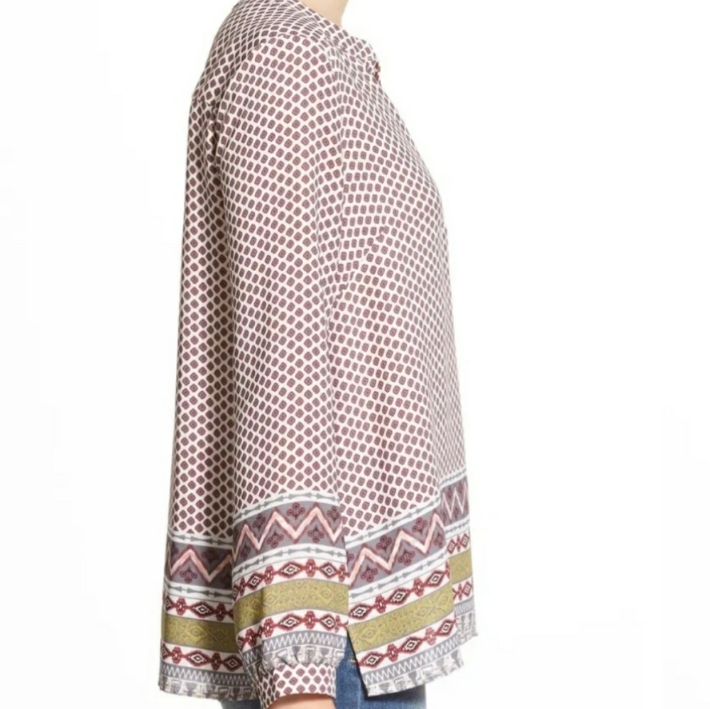 LUSH Women's Mix Print Peasant Blouse 👚 - Picture 3 of 7